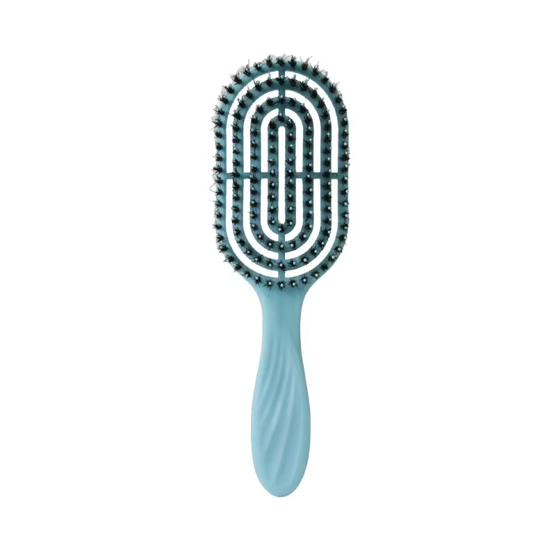 Brosse à cheveux elliptique pour salon de coiffure, évidée, peigne de massage du cuir chevelu, suppo