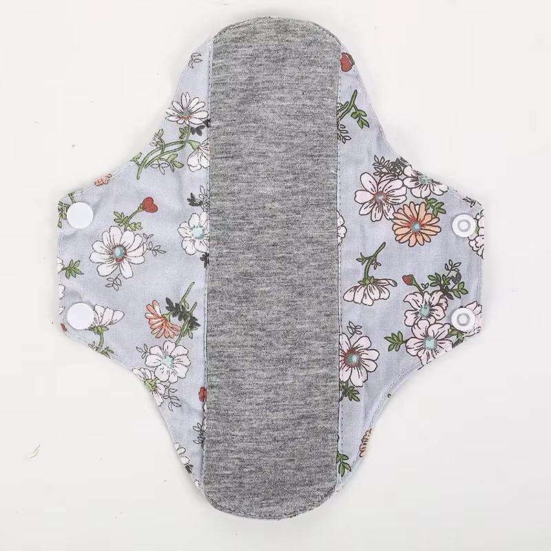 Serviette antibactérienne en coton graphène, serviette hygiénique lavable en pur coton, serviette de