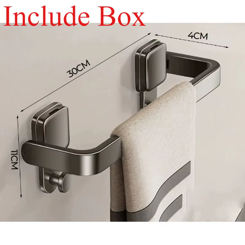 Porte-serviettes pliant pour salle de bain, support mural à ventouse, sans perceuse, 30/40/50cm, por