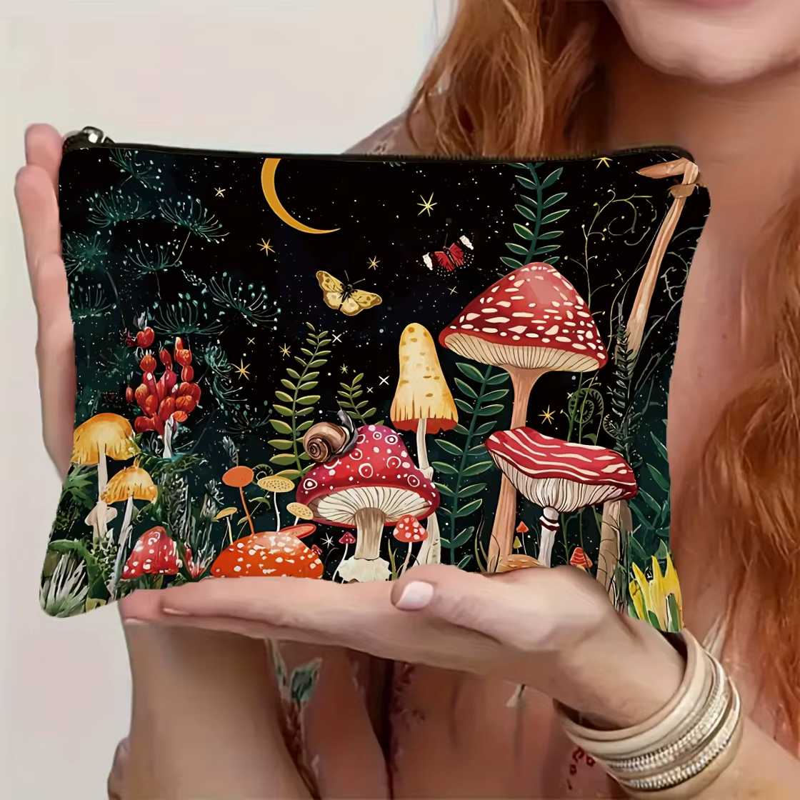 Trousse à cosmétiques Little Moon, organisateur de maquillage Mush Room pour femme |   Trousse de to