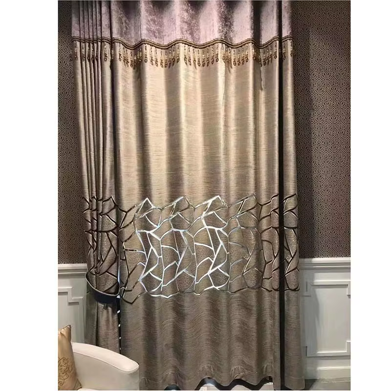 Rideaux de salon modernes à découpe laser et broderie, personnalisables