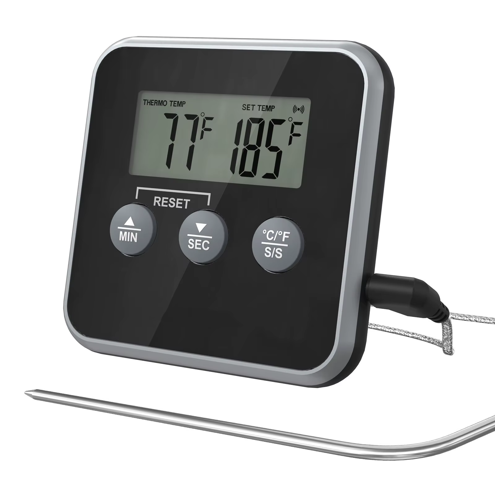 Thermomètre de Chef numérique, thermomètre de gril de cuisson de pâtisserie pour four ° C/ ° Thermom
