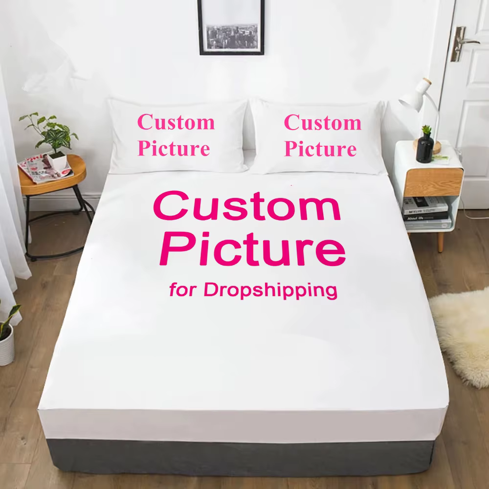 Drap-housse personnalisé à partir de photos, draps de lit personnalisés pour la décoration intérieur
