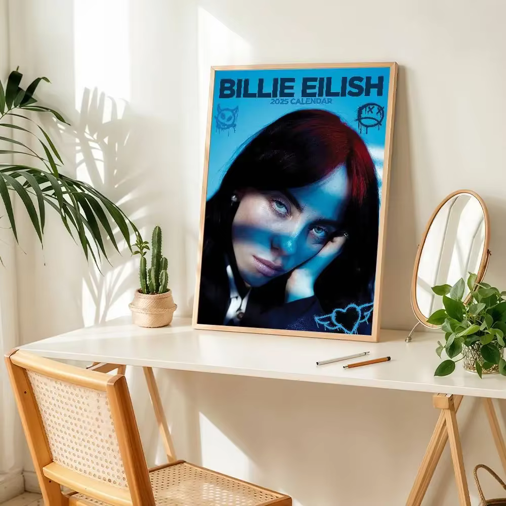 Affiche de chanteur Billie Eilish pour la maison, salon, chambre à coucher, bureau, Bar, autocollant