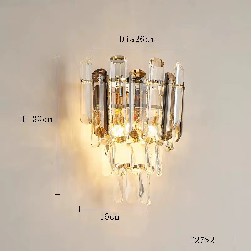 2025 moderne luxe clair ambre cristal plafonnier élégant éclairage LED sur salon chambre appareils m