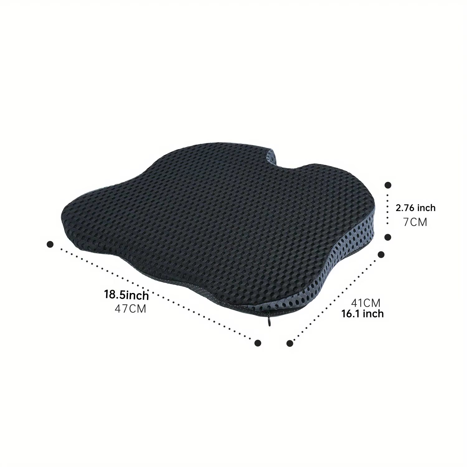 Coussin de siège moelleux et dense pour la conduite - Avec design en forme de cale et dossier suréle