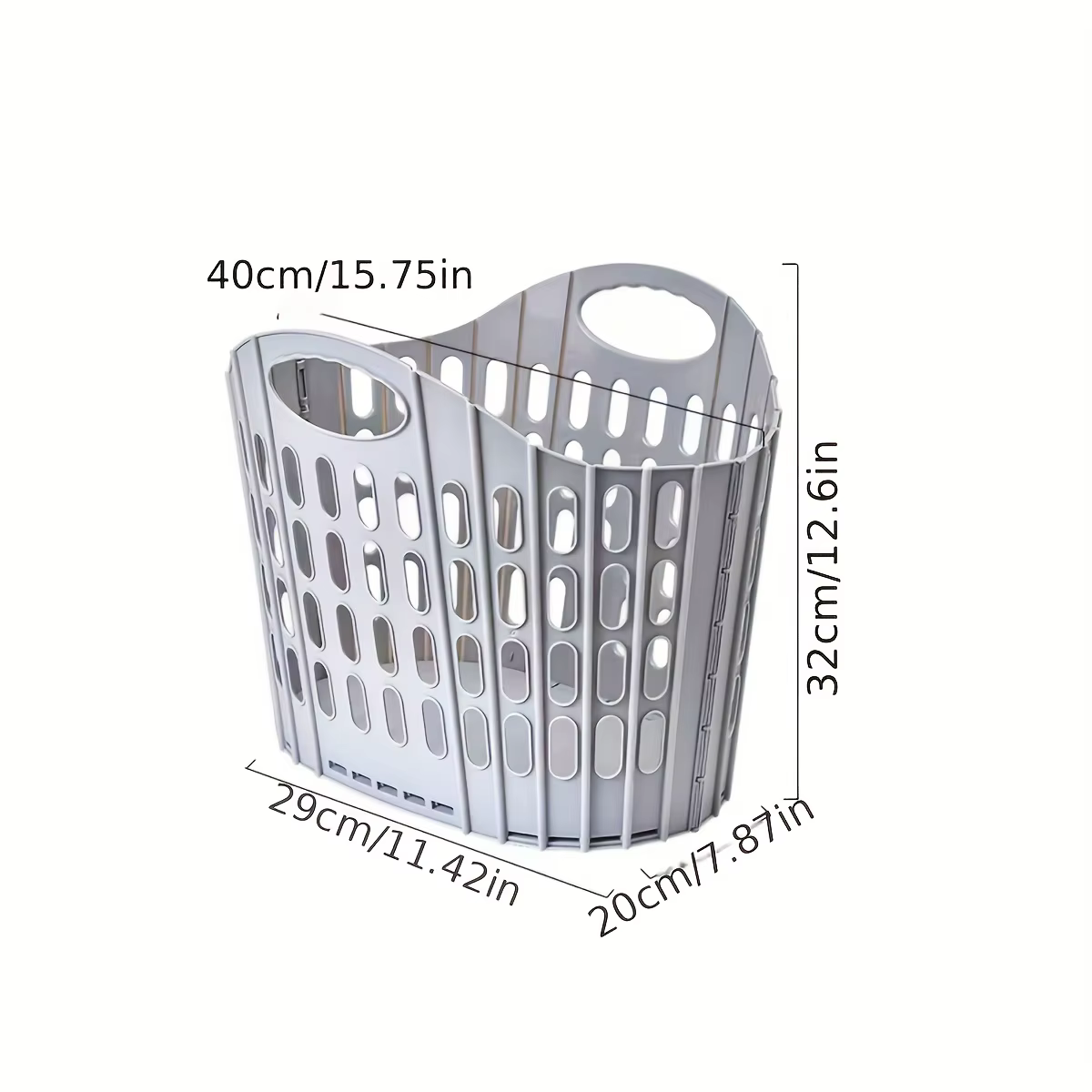 Panier à linge pliable style bohème avec poignée, en plastique durable, respirant, léger, rectangula