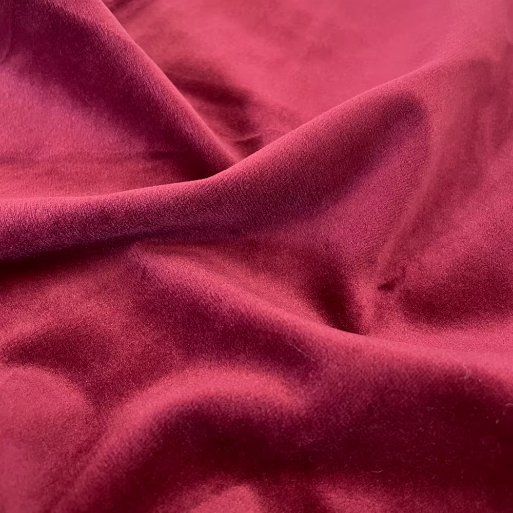 Rideaux en velours tissu feutré pour coudre Qipao robe nappe oreiller vin rouge Vintage fait à la ma