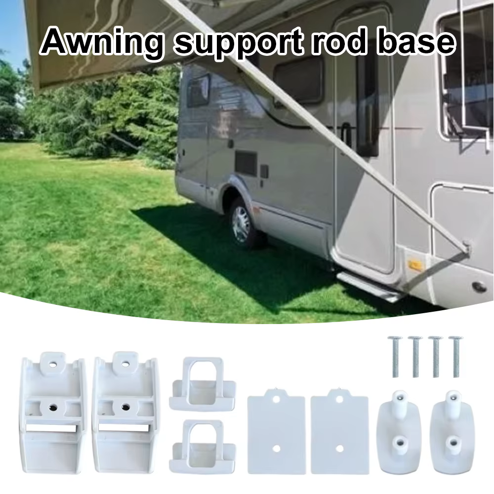 2 ensembles d'accessoires de camping-car, Base de poteau de Support de pare-soleil, Kits de Support 