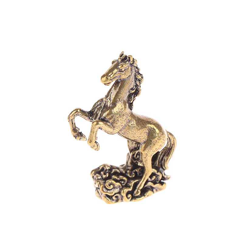Décoration de bureau cheval en Bronze, Sculpture de Table à thé pour salon, artisanat en métal, Stat