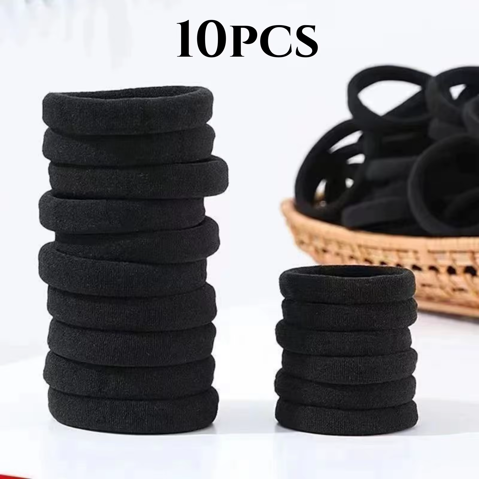 10-100 pièces noir haute élasticité bandeau serviette bandeau 4CM sans couture cheveux corde en cuir
