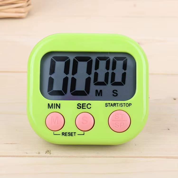 Minuteur électronique multifonctionnel de cuisine avec compte à rebours positif/négatif, chronomètre