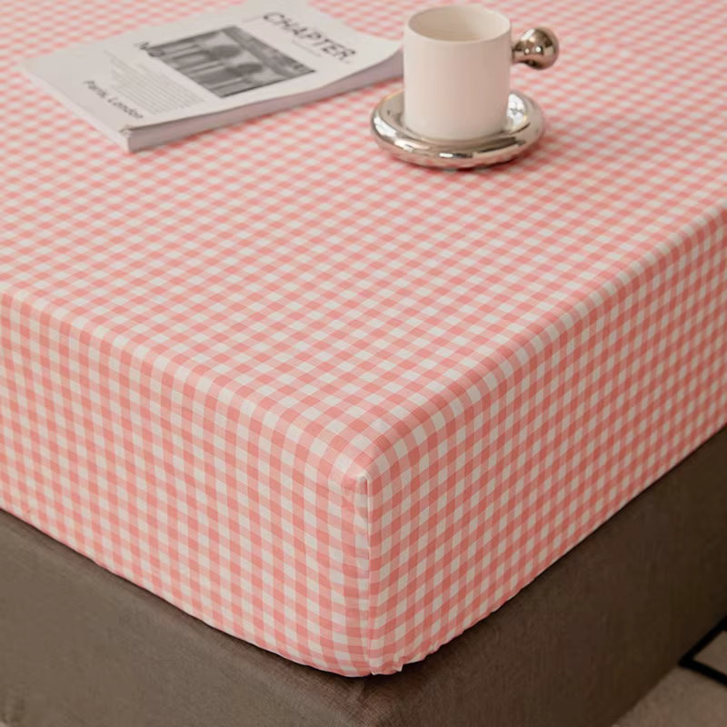Drap-housse en coton avec bandes élastiques, housse de matelas réglable antidérapante pour lit Doubl