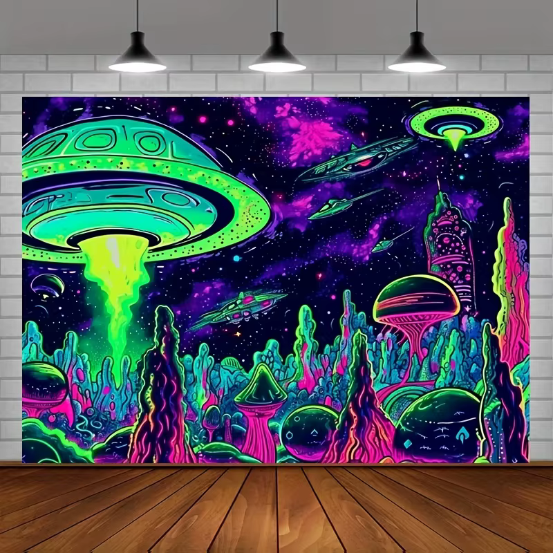 Fleurs lumineuses dans l'obscurité, extraterrestres spatiaux de la voie lactée, accessoires décorati