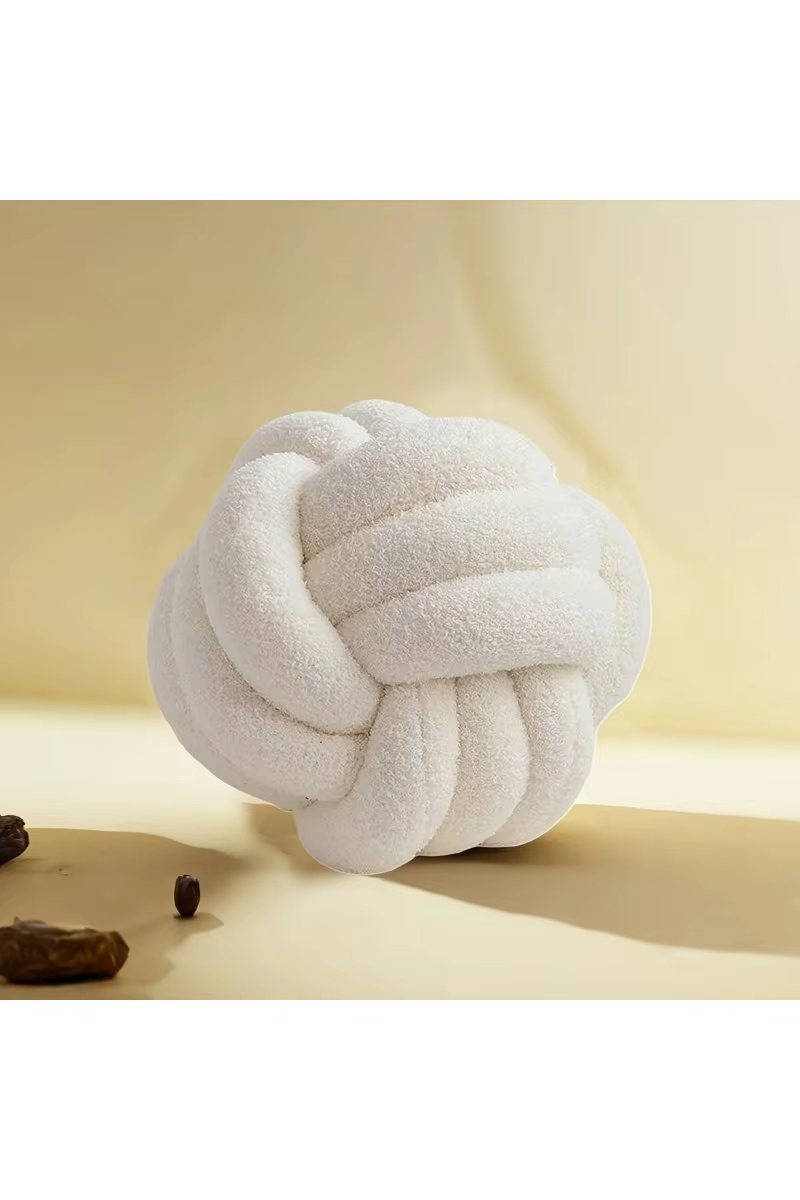 Oreiller boule tissé, coussin noué avec dossier en forme de boule ronde, parfait pour la décoration 