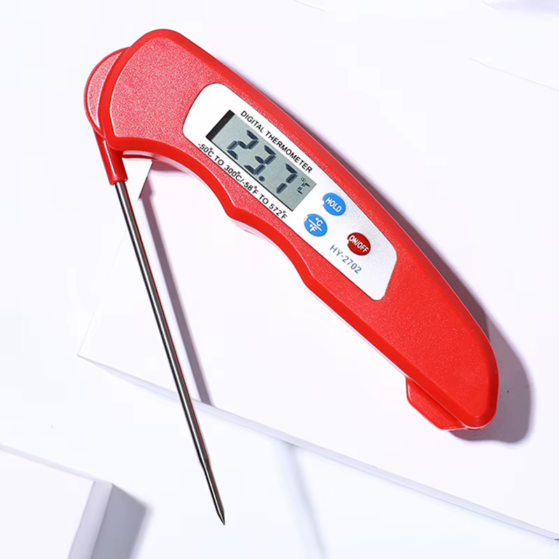 Thermomètre alimentaire de cuisine avec sonde pliable, outil de mesure de température pour barbecue,