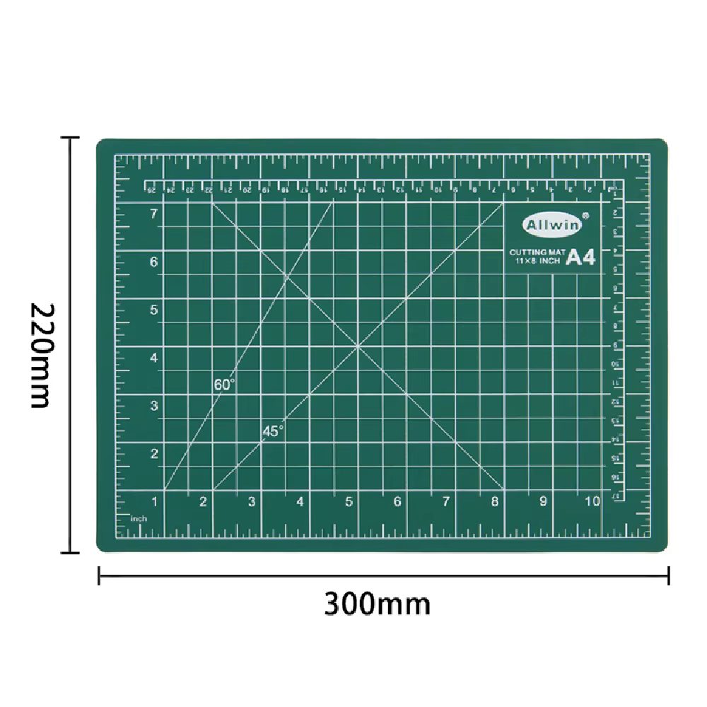 Tapis de découpe A4 30x22cm 5 couches, en PVC durable à âme blanche, réutilisable, double face, épai