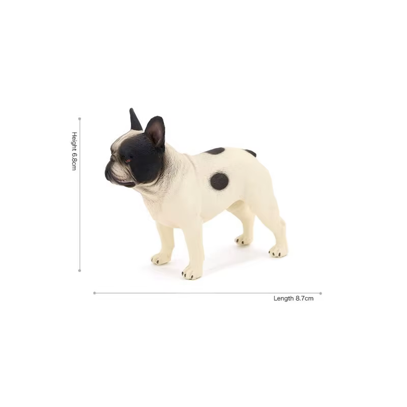 Modèle de bouledogue de simulation, petit chiot, ornement de bureau, décoration de chien, leges soli