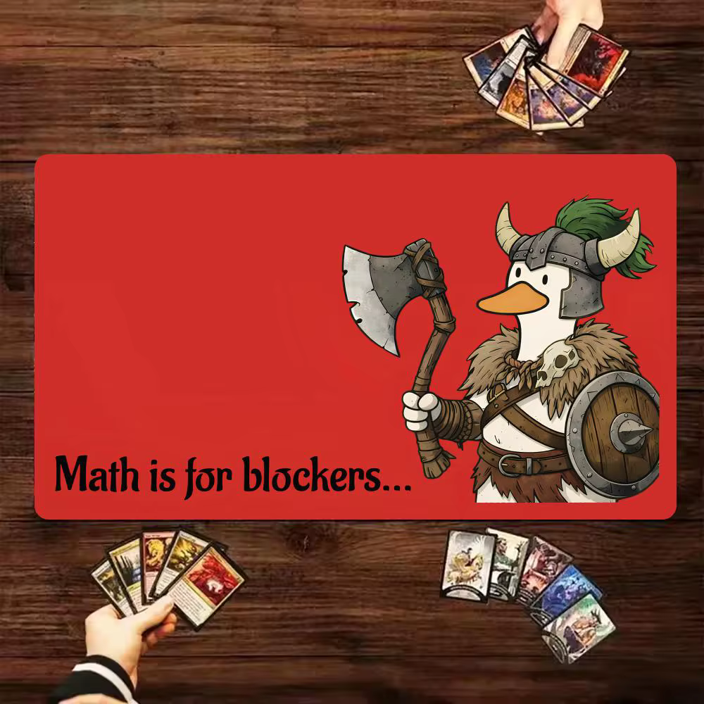 Tapis de jeu de table Magic Warrior Duck MTG&TCG, tapis de jeu Magic Party, en caoutchouc durable po