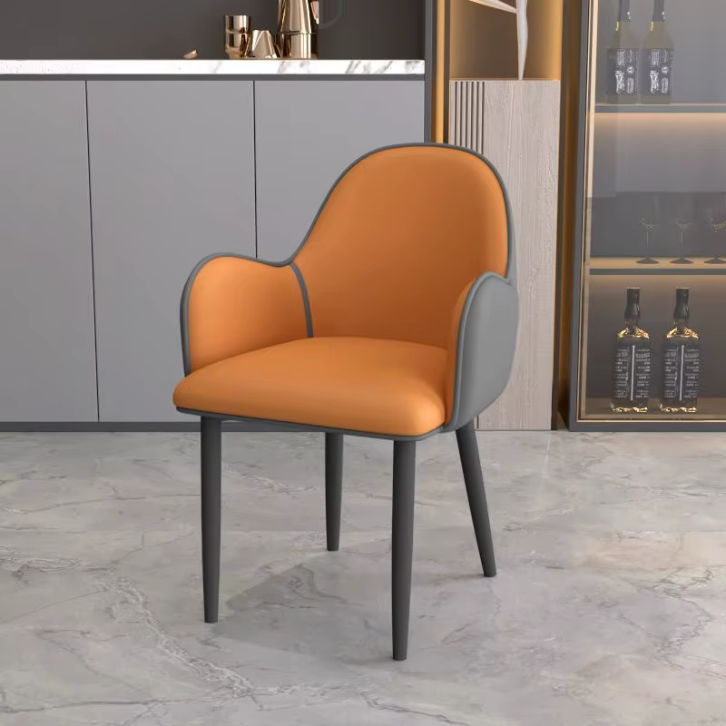 Chaise de salle à manger avec dossier, style décontracté, moderne et simple, pour la maison, le salo