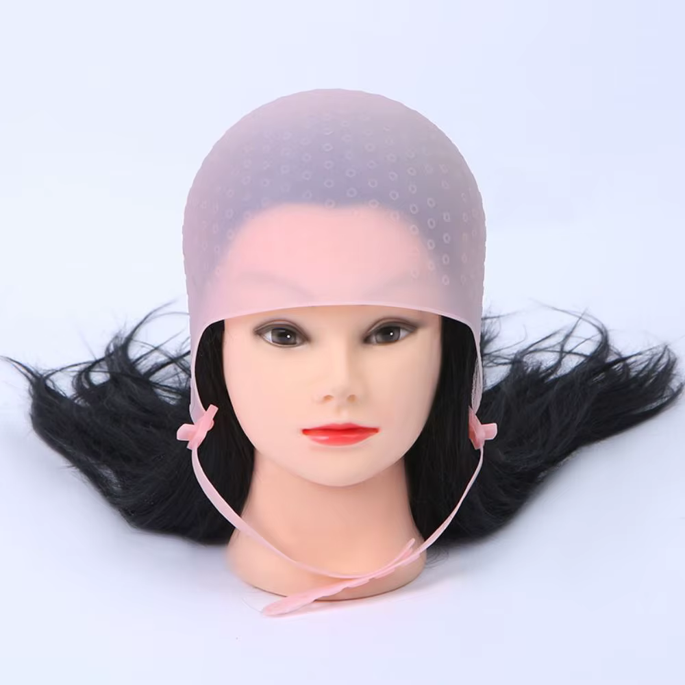 Chapeau de coloration de cheveux professionnel pour Salon de coiffure, casquette en Silicone, outils