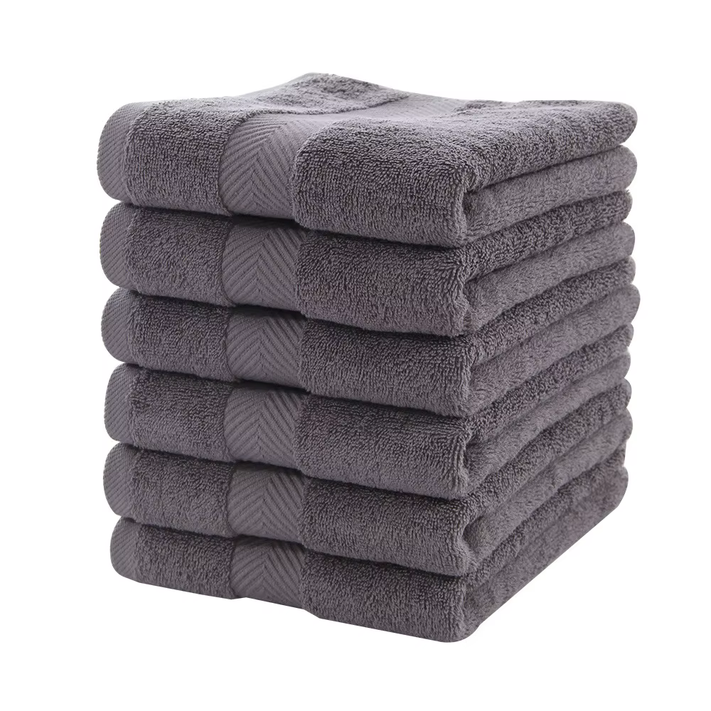 Ensemble de serviettes de bain en coton biologique pour enfants et adultes, luxe, blanc, gris, épais