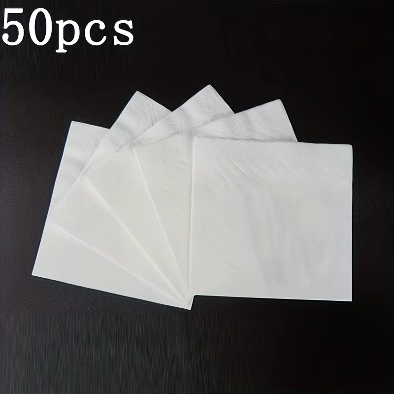 Serviettes jetables 4,5 x 4,5 pouces, 50/100 feuilles, serviettes de cocktail, serviettes de dessert
