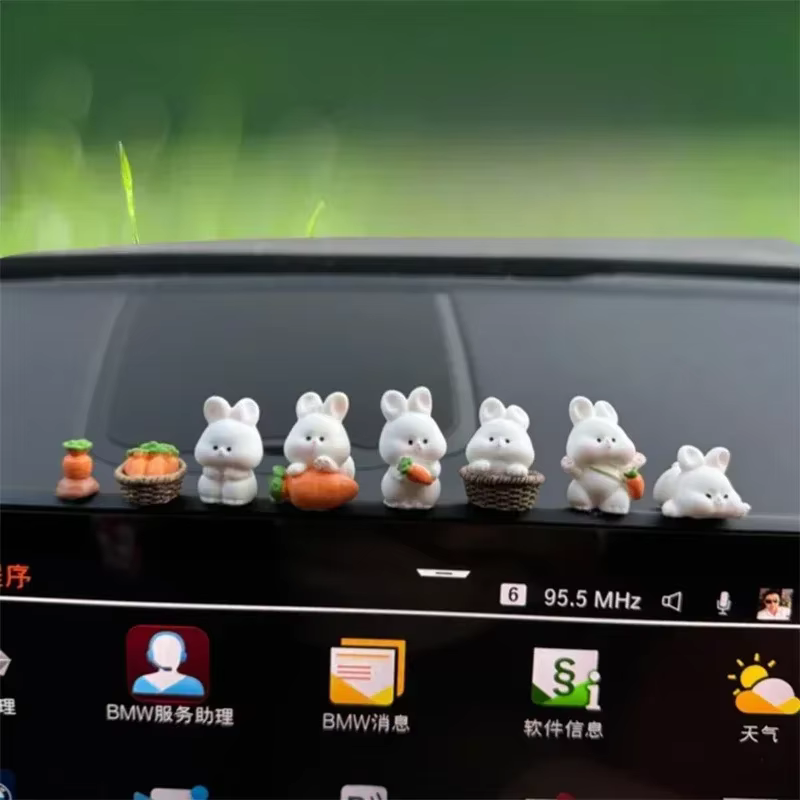 Nouveaux accessoires intérieurs de voiture, ornements de voiture mignons en forme de lapin, décorati
