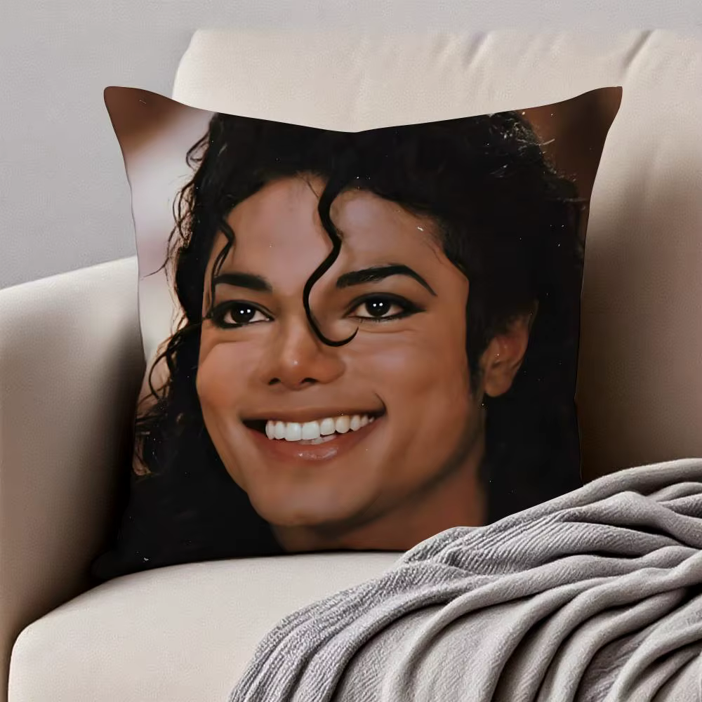Housse de coussin Pop Music M-Michael Jackson, taie d'oreiller anti-acariens, fermeture éclair invis
