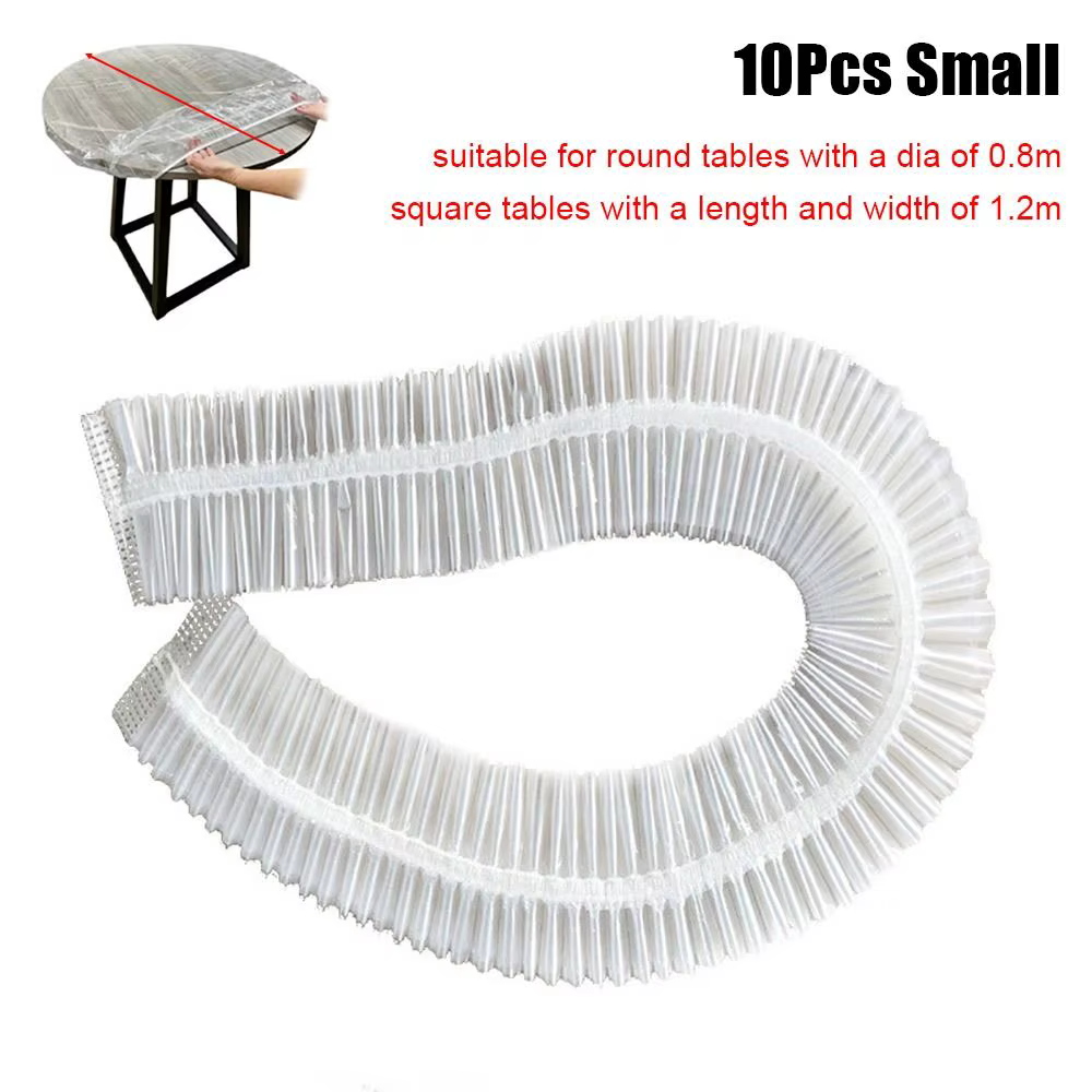 Nappe jetable PE épaisse transparente, ronde et carrée, couverture de Table à bouche élastique, hous