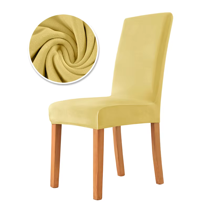 Housse de chaise en tissu velours, Super douce, pour salle à manger, luxueuse, pour sièges de bureau