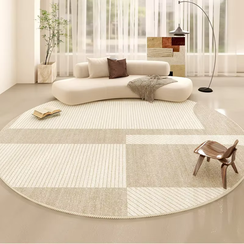 Tapis de décoration de salon en ligne minimaliste, ronds de style japonais pour chambre à coucher, m