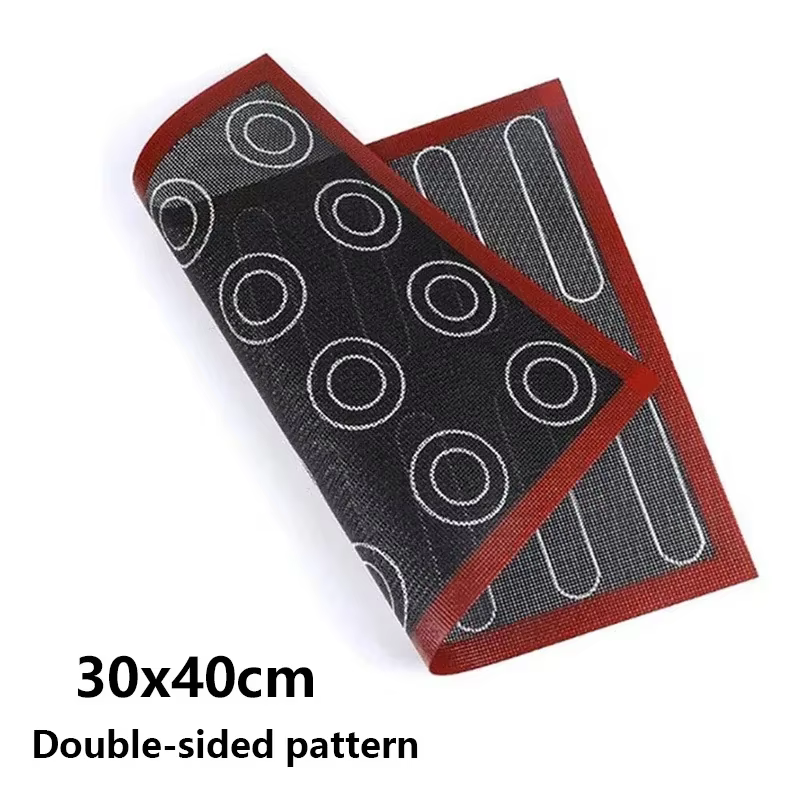 Tapis de cuisson antiadhésif en Silicone, 30x40cm, impression double face dans un macaron, feuille p