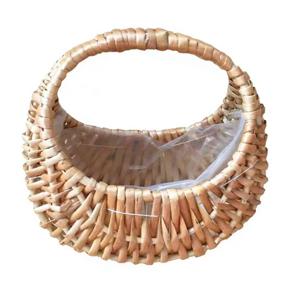 Panier tissé en rotin, décoration de jardin de maison, panier de fleurs en rotin, panier d'emballage