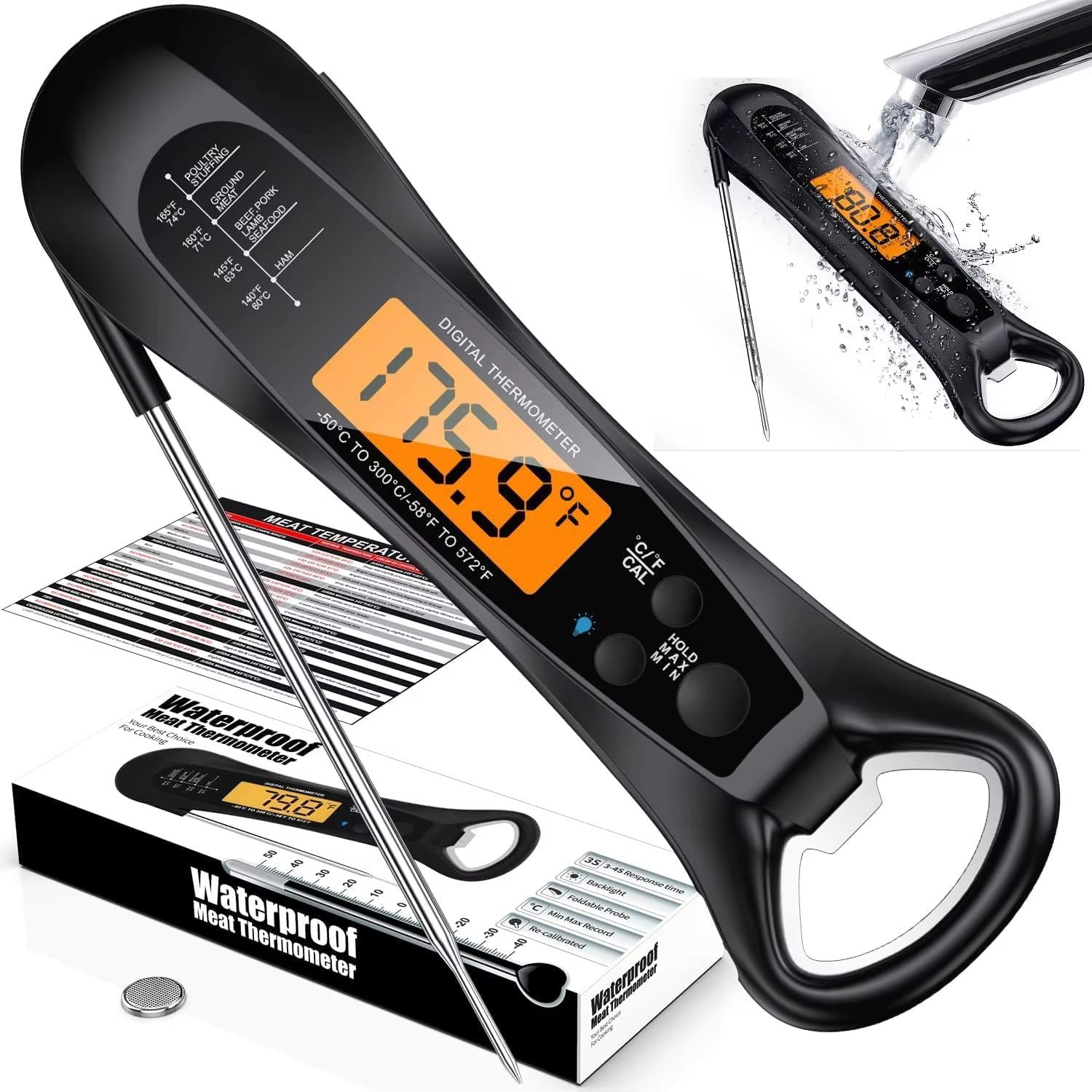 Cuisine choses thermomètre à viande numérique IP67 étanche cuisine cuisson alimentaire mesure rapide