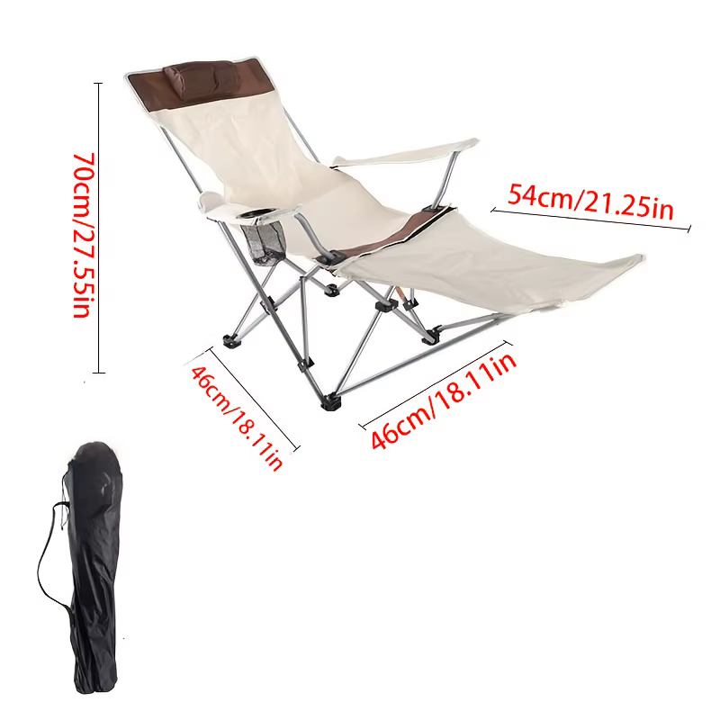 Chaises longues d'extérieur, chaises pliantes portables pour le camping, le pique-nique et la pêche,