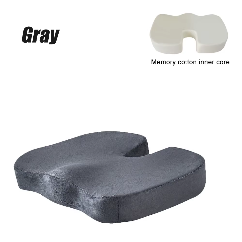 Coussin de siège de voyage en mousse à mémoire de forme, oreiller en forme de U pour chaise, voiture