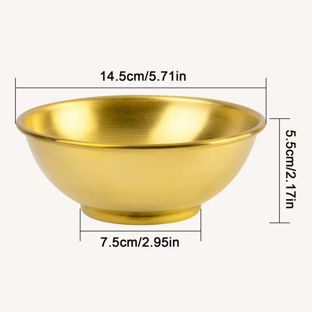 Grand bol en cuivre, récipients de rangement, plats en cuivre pour mélanger, pour salade, service à 