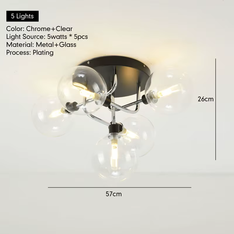 Plafonnier LED en verre pour entrée, allée, salle à manger, chambre à coucher, cuisine, décoration d