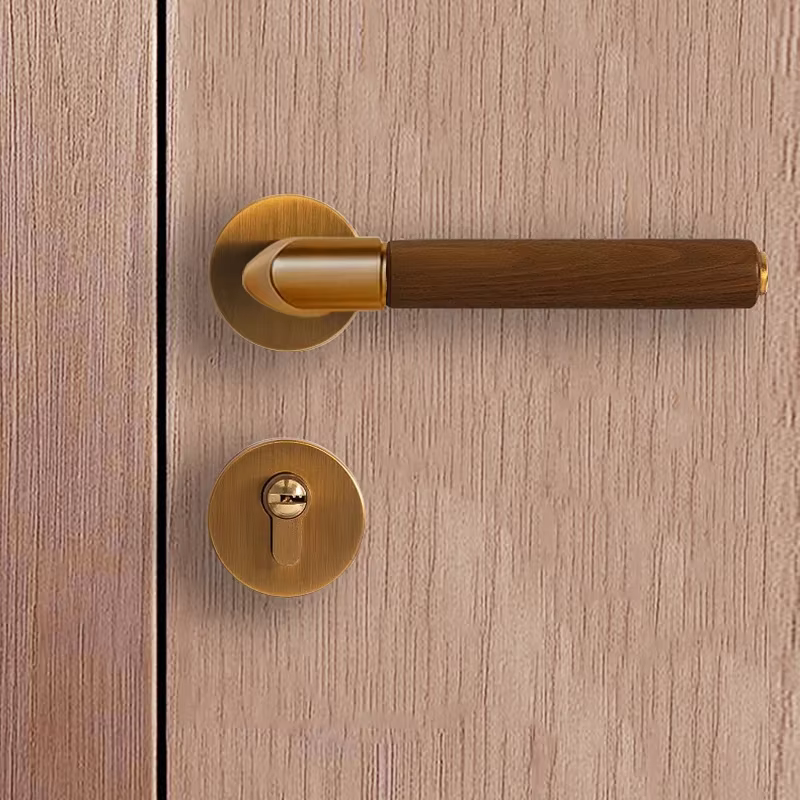 Serrure de porte silencieuse pour chambre à coucher, serrures de porte en bois de salon, serrure de 