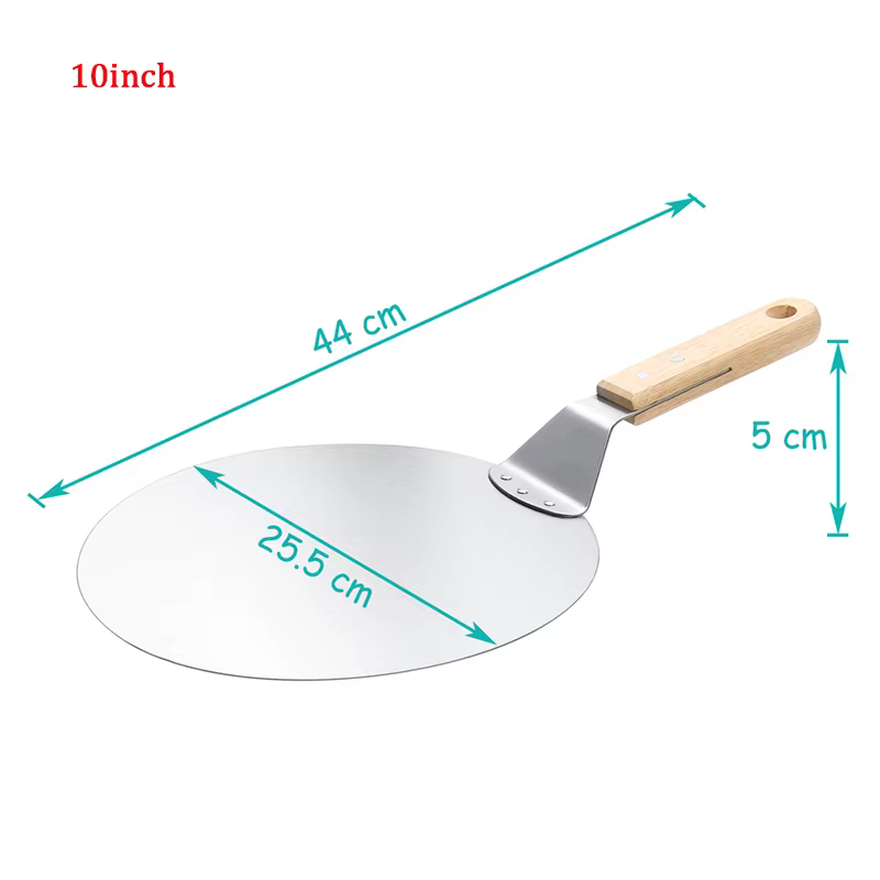 Pelle à Pizza, outils de pâtisserie, accessoires, pelle à Pizza ronde en acier inoxydable, spatule à