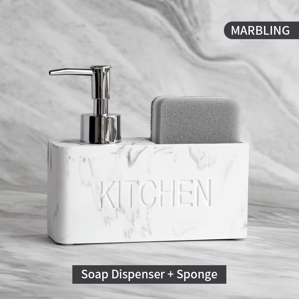 Accessoires de cuisine modernes ensemble distributeur de savon liquide distributeur de savon pour le