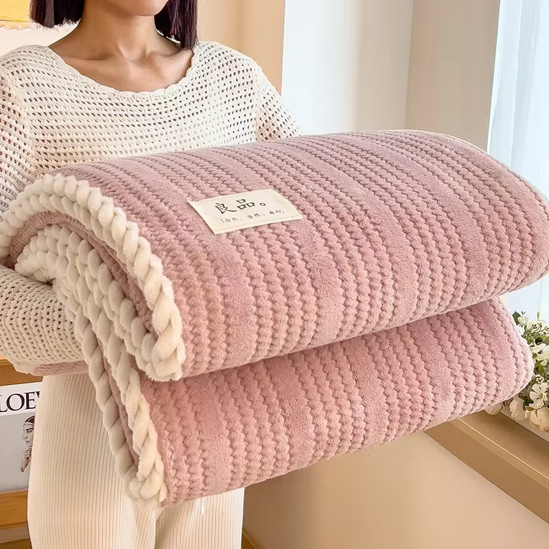 Couverture d'hiver épaisse et chaude en laine d'agneau, couverture de loisirs pour la maison, couver