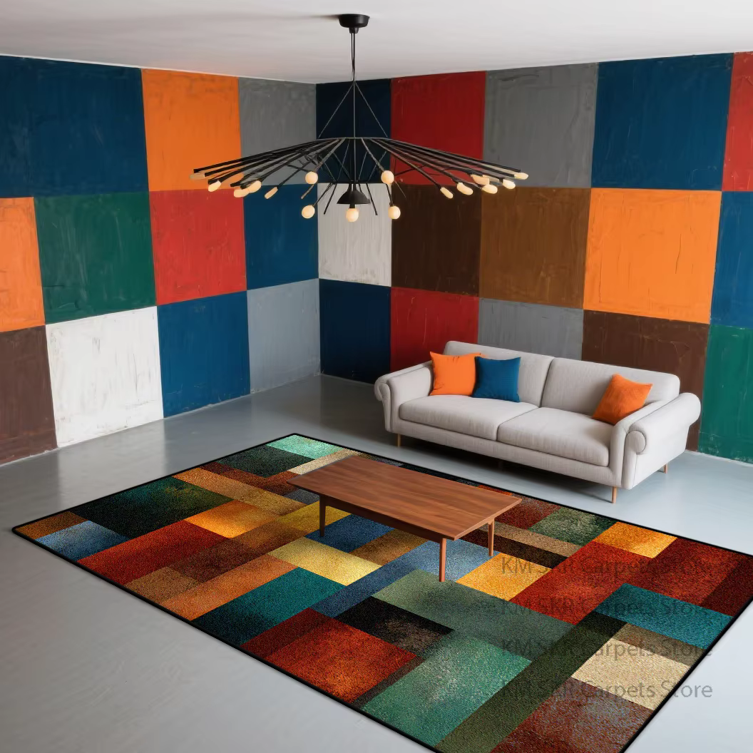 Tapis géométrique salon chambre lumière luxe grande surface tapis pour la décoration de la maison ab