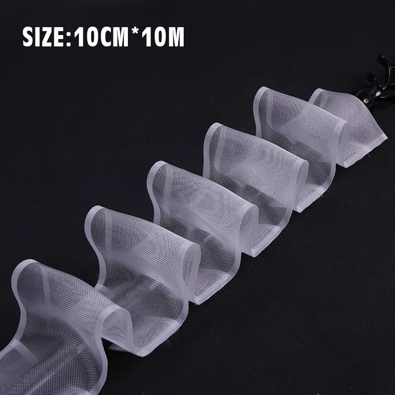 10/20M tringle à rideau ruban de tête pincement plissé tige transparente poche rideau ruban bricolag