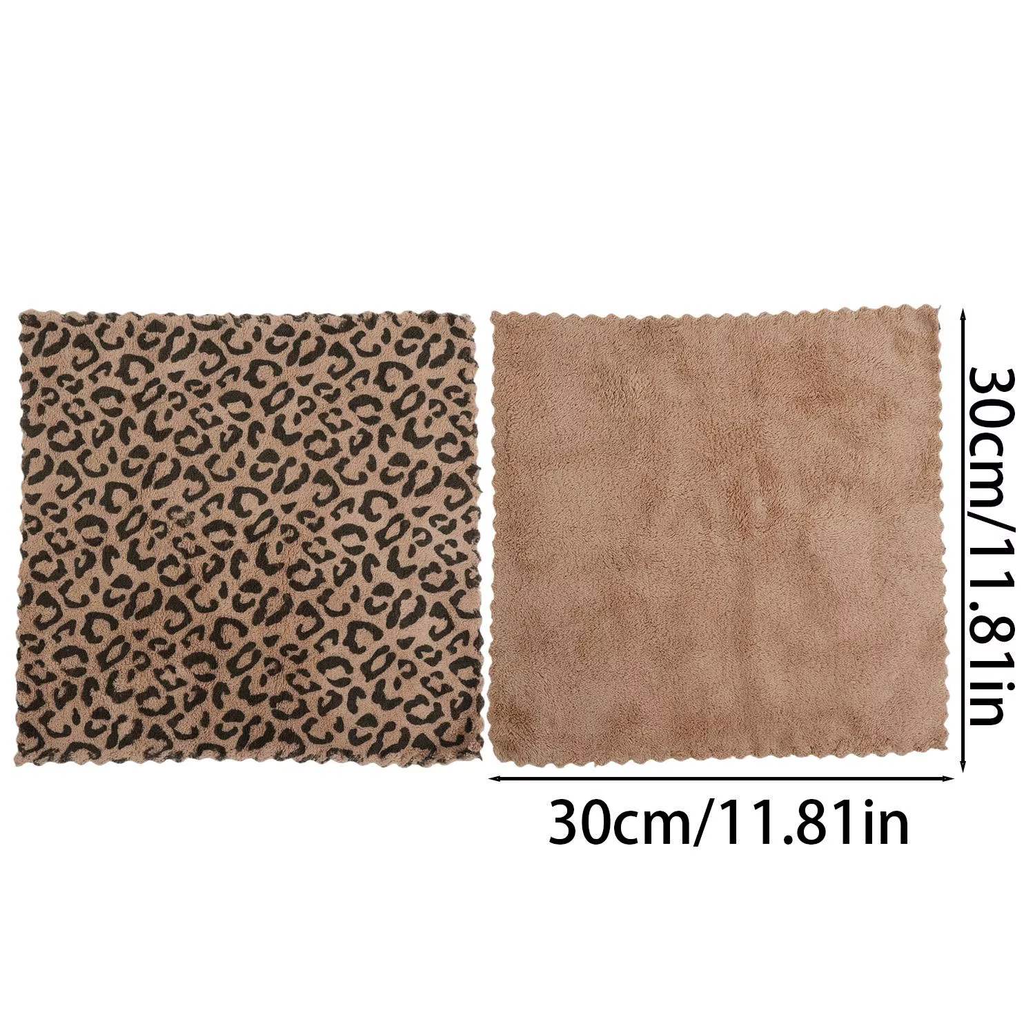 Serviette absorbante en tissu polaire corail à imprimé léopard, séchage rapide, multicolore, douce, 
