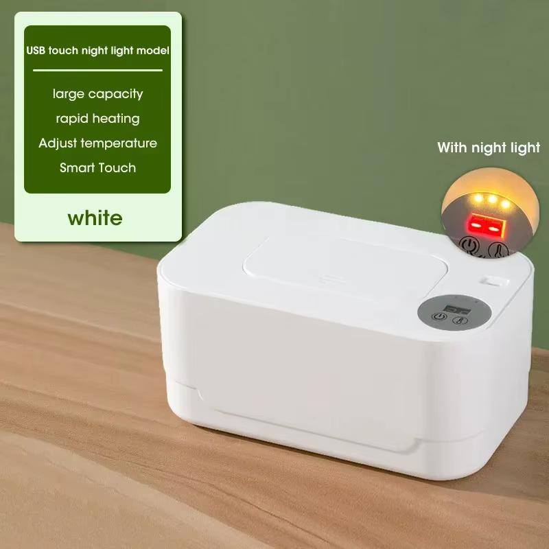Chauffe-lingettes pour bébé avec écran LED, distributeur de lingettes humides, portable, recharge US