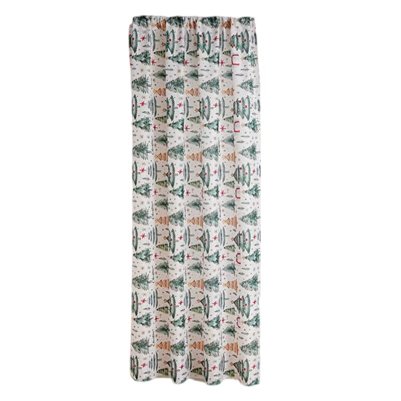 Rideaux occultants en Polyester, motifs d'arbre noël, facile à entretenir, décoration maison robuste