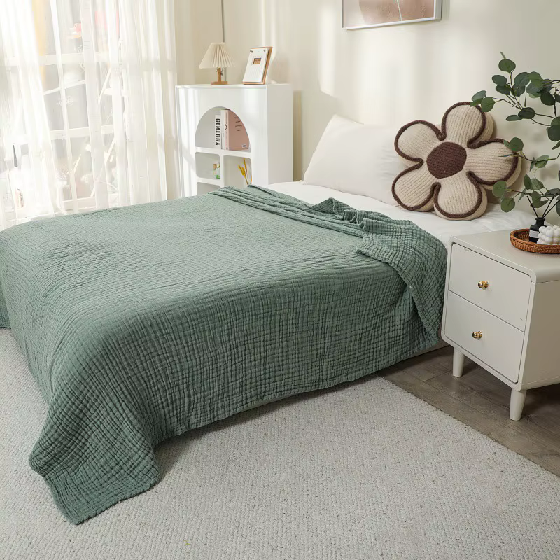 Couverture Battilo en mousseline 100% coton pour canapé, 6 couches, légère, respirante, style bohème