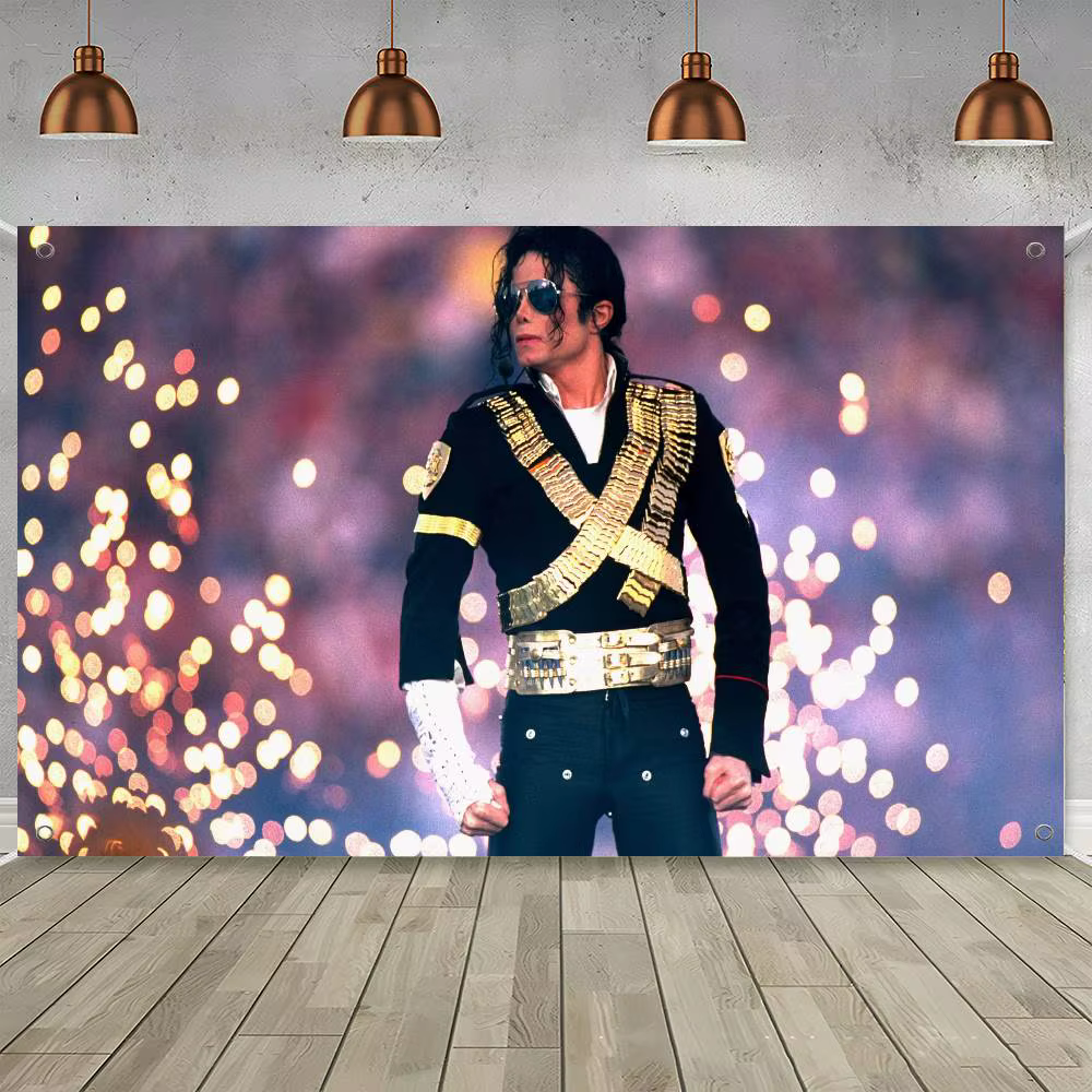 Drapeau décoratif Michael J-Jackson Anime Chart pour salon, maison, dortoir, décoration artistique, 